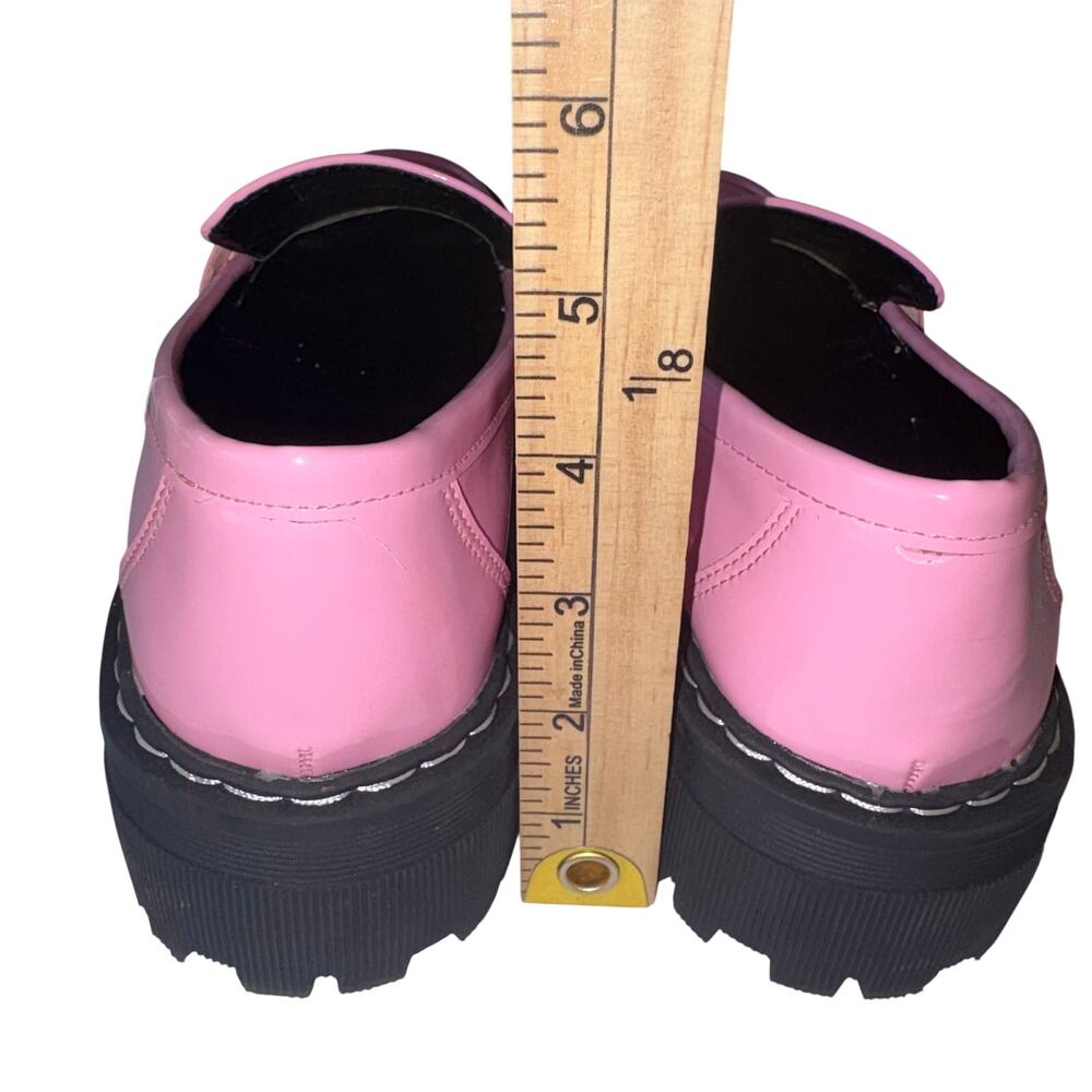 Madden Girl Pink Platform Chunky Penny Loafer Lug Sole Glossy Y2k Preppy 7.5 - Picture 5 of 11